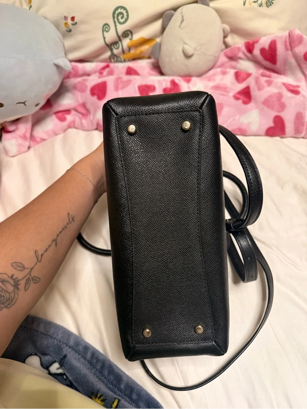 Coach black leather